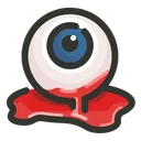 Free Halloween Bloody Eyeball Icon