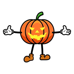 Free Halloween Pumpkin Character  Icon