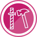 Free Hammer Nail Tools Icon