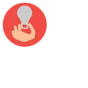 Free Hand Bulb Idea Icon