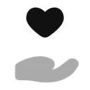 Free Hand Heart Icon