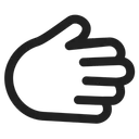 Free Hand High Contrast Icon