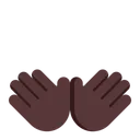 Free Hands Flat Dark Icon