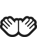 Free Hands High Contrast Icon