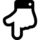 Free Hand Down Sign Icon