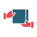 Free Hand Over Package Box Logistics Icon