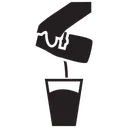 Free Hand Pouring Milk Coffee Making Tea Making Icon