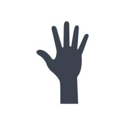Free Hand raised  Icon