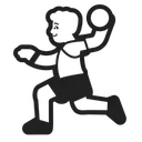 Free Playing Handball High Icon