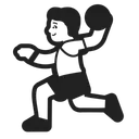Free Playing Handball High Icon