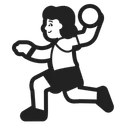 Free Playing Handball High Icon
