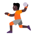 Free Playing Handball Flat Icon