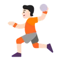 Free Playing Handball Flat Icon