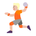 Free Playing Handball Flat Icon