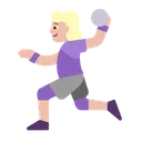 Free Playing Handball Flat Icon