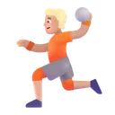 Free Playing Handball Color Icon