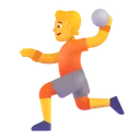 Free Playing Handball Color Icon