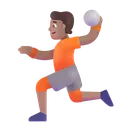 Free Playing Handball Color Icon