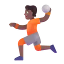Free Playing Handball Color Icon