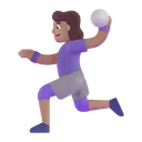 Free Playing Handball Color Icon