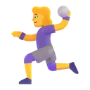 Free Playing Handball Color Icon