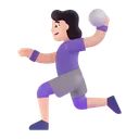 Free Playing Handball Color Icon