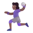Free Playing Handball Color Icon