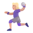 Free Playing Handball Color Icon