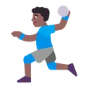 Free Playing Handball Flat Icon