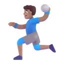 Free Playing Handball Color Icon