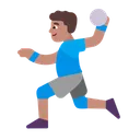 Free Playing Handball Flat Icon