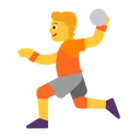 Free Playing Handball Flat Icon