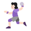 Free Playing Handball Flat Icon