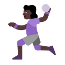 Free Playing Handball Flat Icon