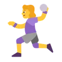 Free Playing Handball Flat Icon