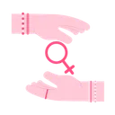 Free Hands holding female symbol  Icon