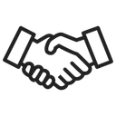 Free Handshake Cooperation Agreement Icon