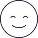Free Happy Emoji Outline Icon
