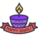 Free A A Happy Diwali Diwali Lamp Icon