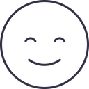 Free Happy Emoji Outline Icon