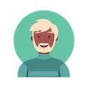 Free Happy Grandfather Emotion Expression Icon