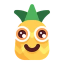 Free Pineapple Cute Smile Icon