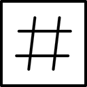 Free Number Hashtag Icon