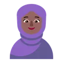 Free With Headscarf Flat Icon