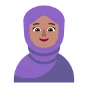 Free With Headscarf Flat Icon