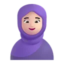 Free With Headscarf Color Icon