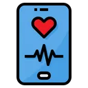 Free Heart Rate Smartphone Romantic Icon