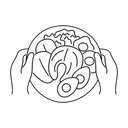 Free White Line Healthy Food Illustration Healthy Food Food Icon