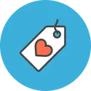 Free Heart Label Tag Icon