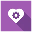 Free Heart Setting Config Icon